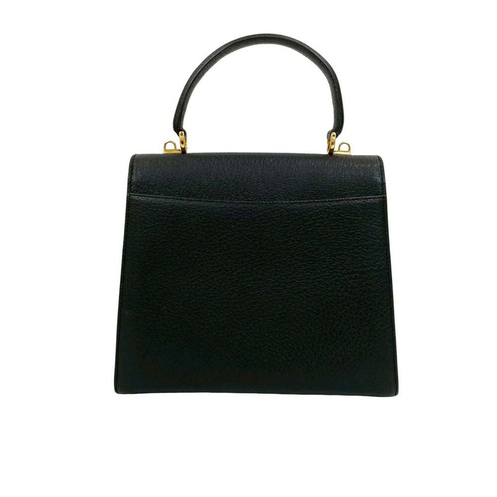 GUCCI Authentic Black Leather Shoulder Bag - Picture 3 of 10